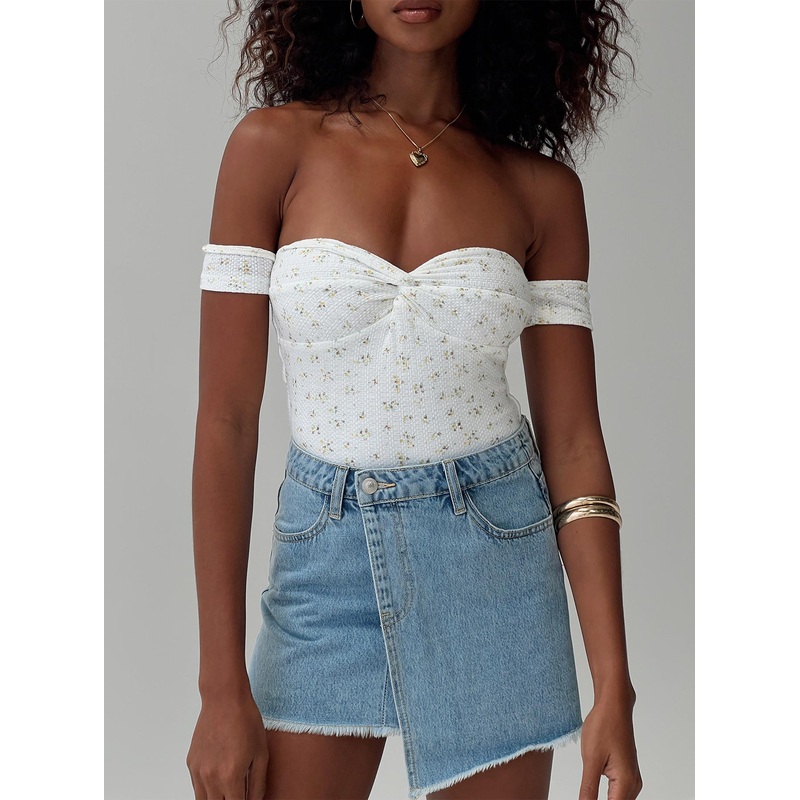 Ezrah Bodysuit White Floral
