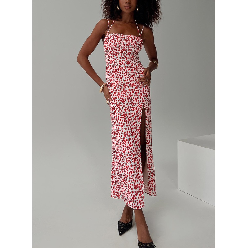 Kish Maxi Dress Red Floral
