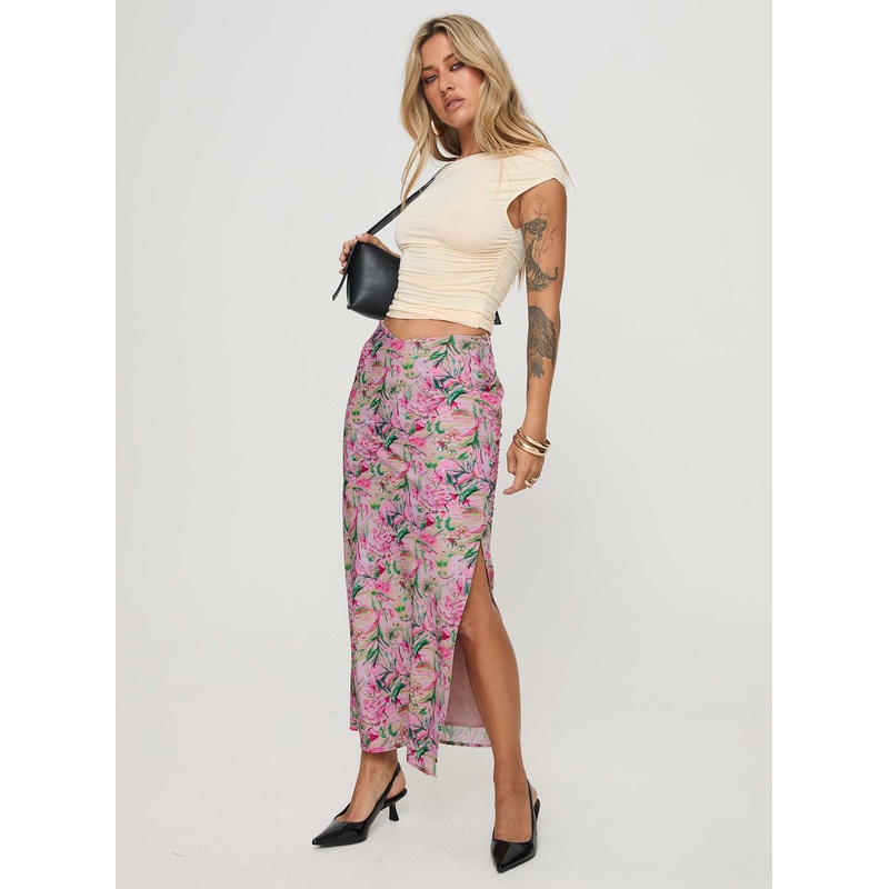 Rinaldie Maxi Skirt Pink Multi