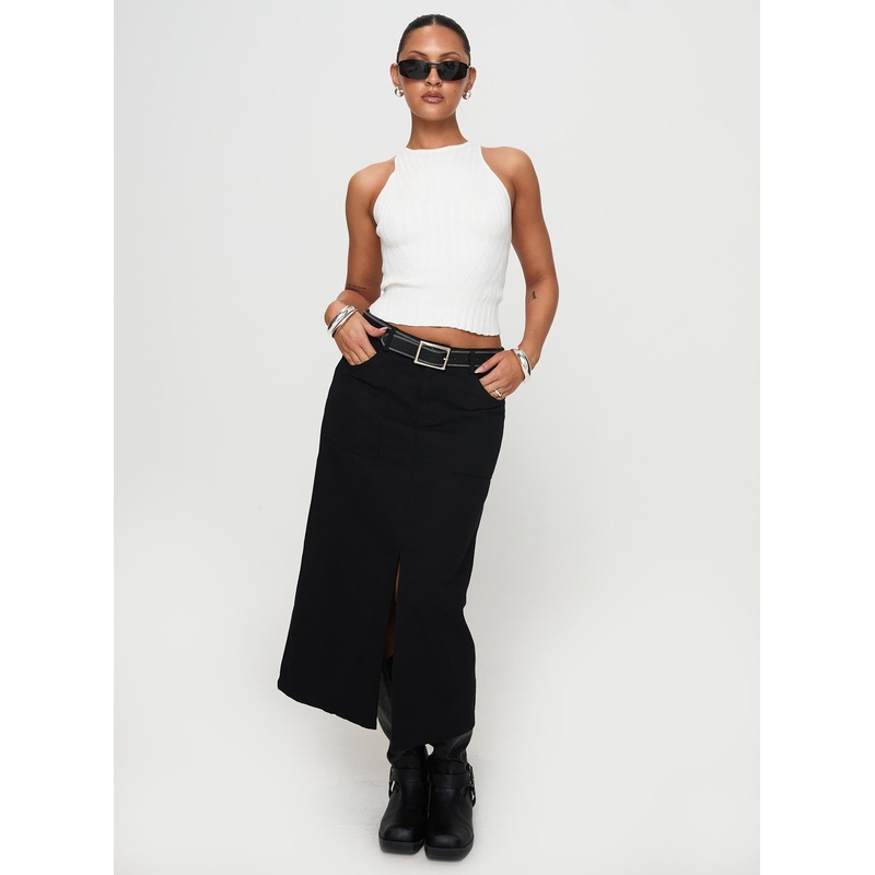 Sumac Midi Skirt Black