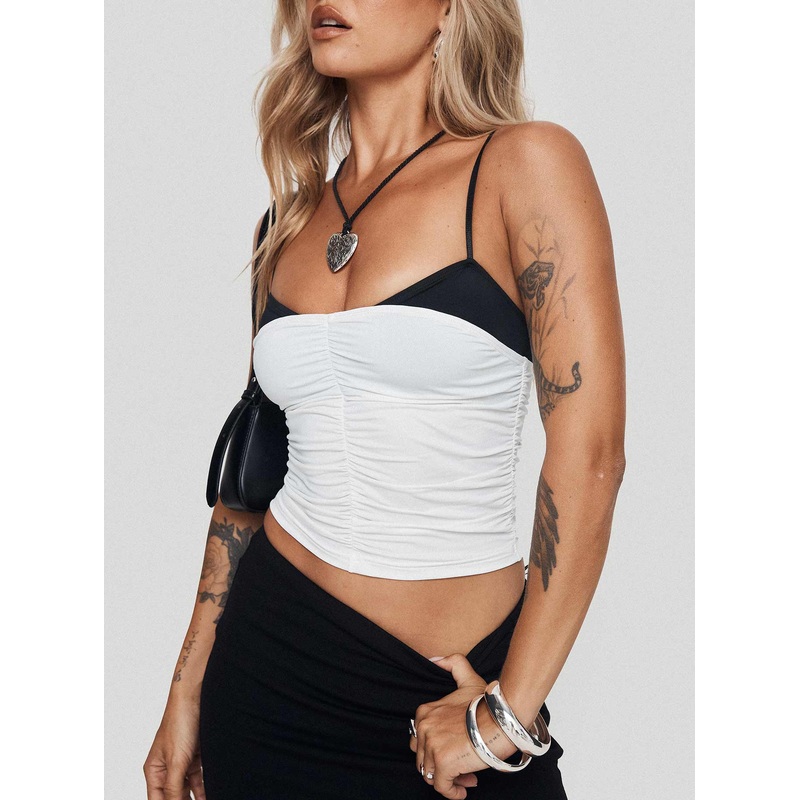 Vickee Top White / Black