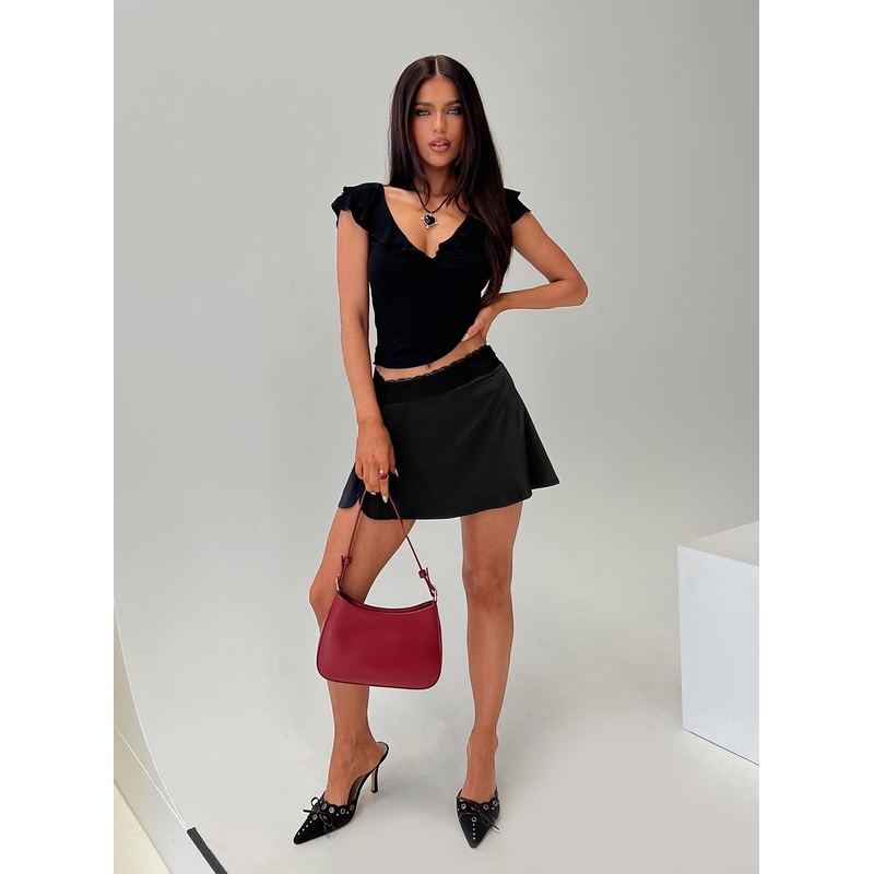 For Me Mini Skirt Black