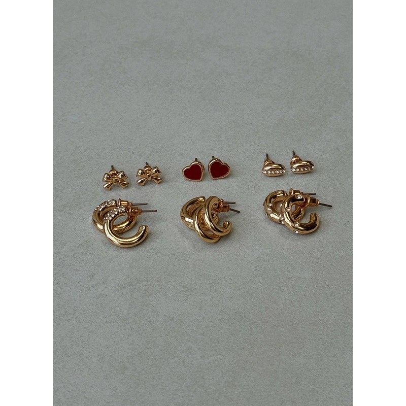 Latch Earring Pack Gold