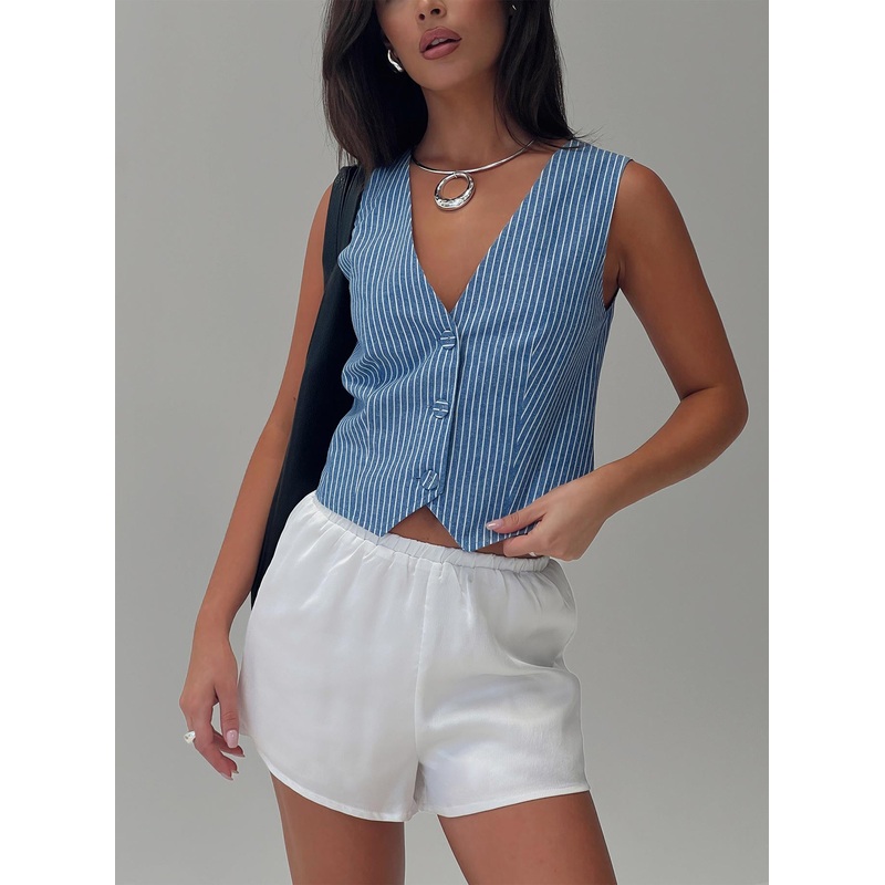 Veridian Vest Blue Stripe