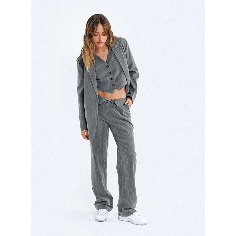 Purley Pinstripe Pants Grey