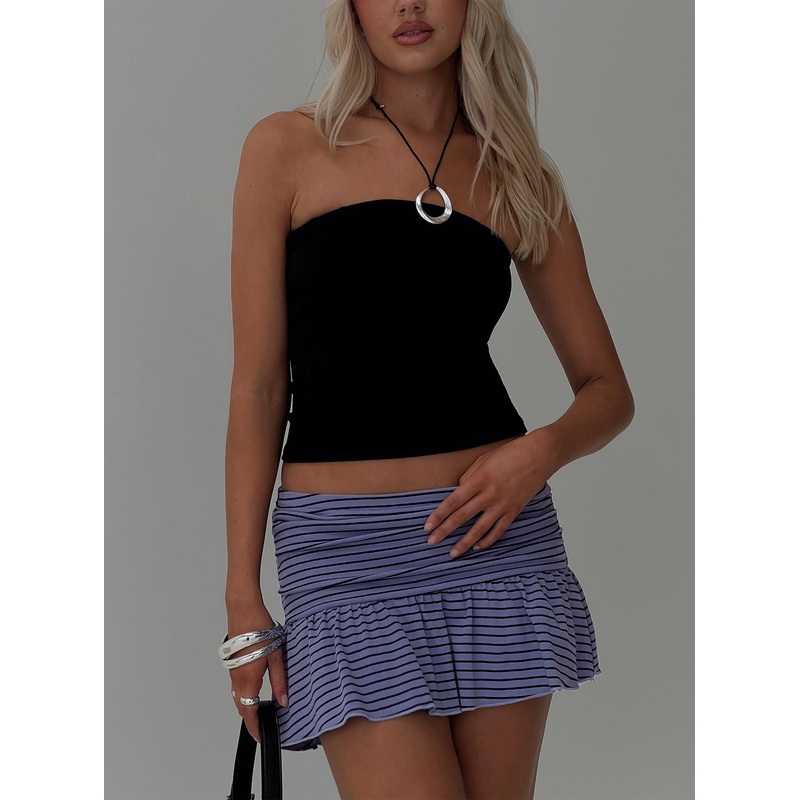 Rhomani Strapless Top Black