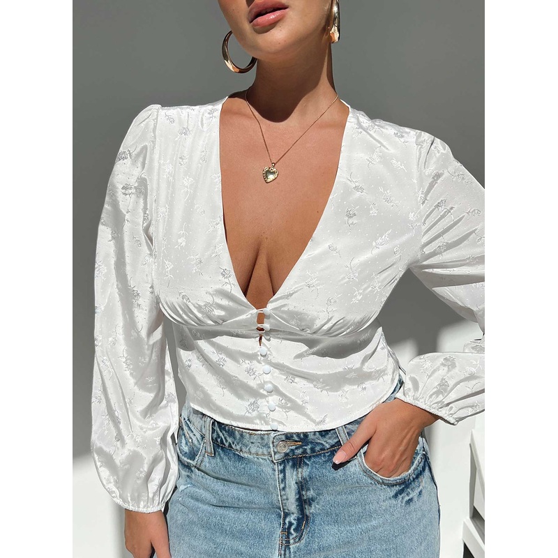 Traylen Long Sleeve Top White