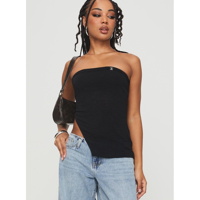 Chardonay Strapless Top Black