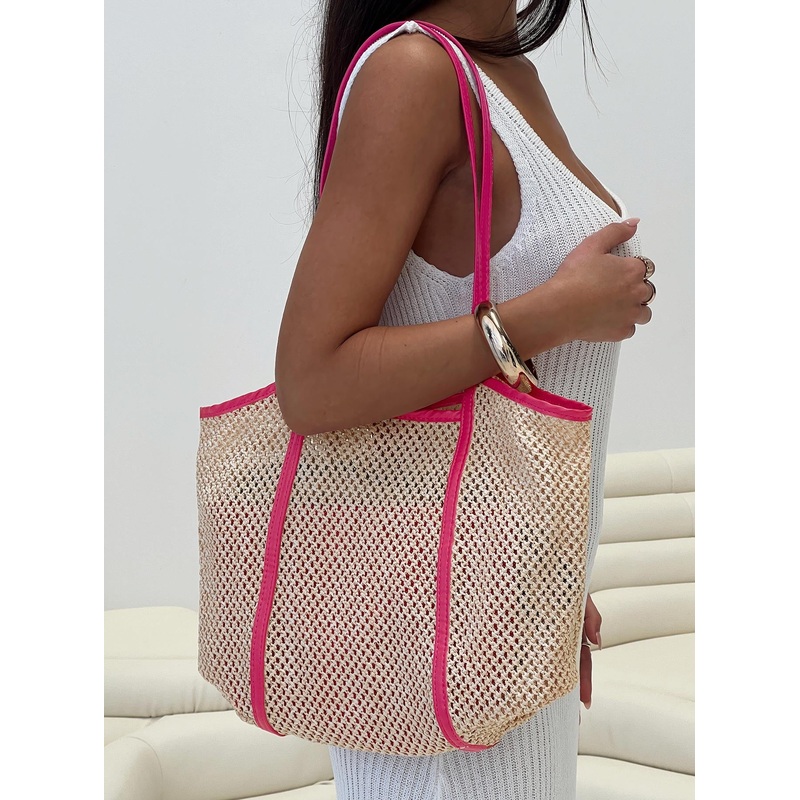 Fall Tote Bag Cream / Pink