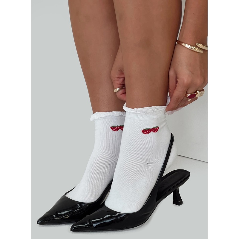Wait On You Socks White