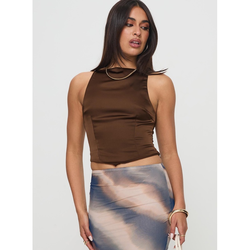 Ashali Top Dark Brown
