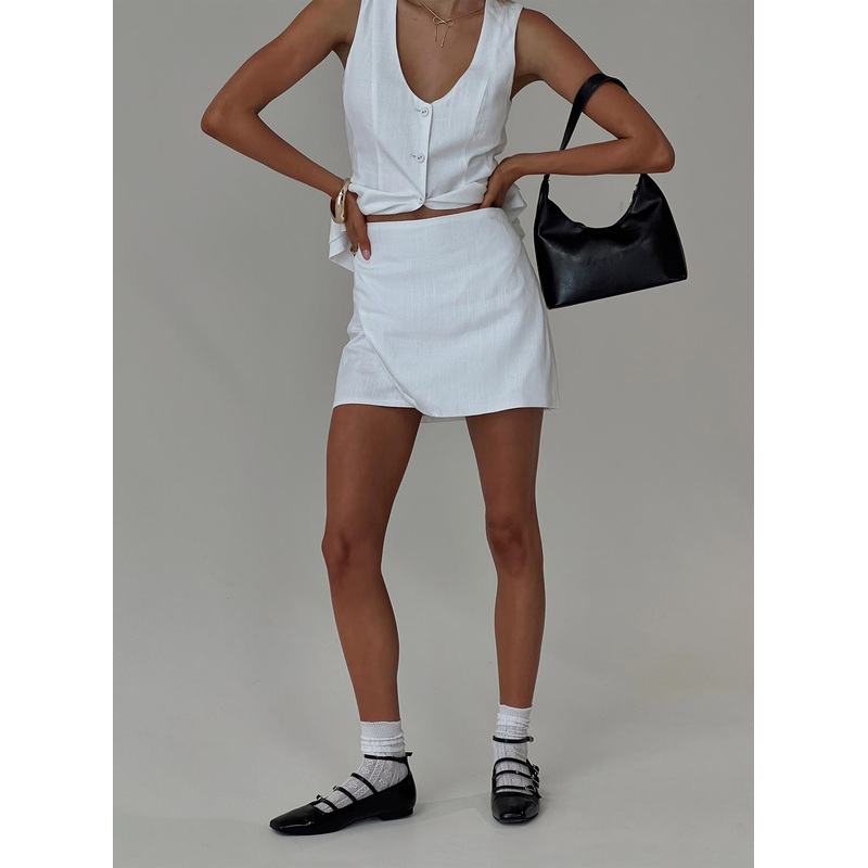 Springview Mini Skirt White