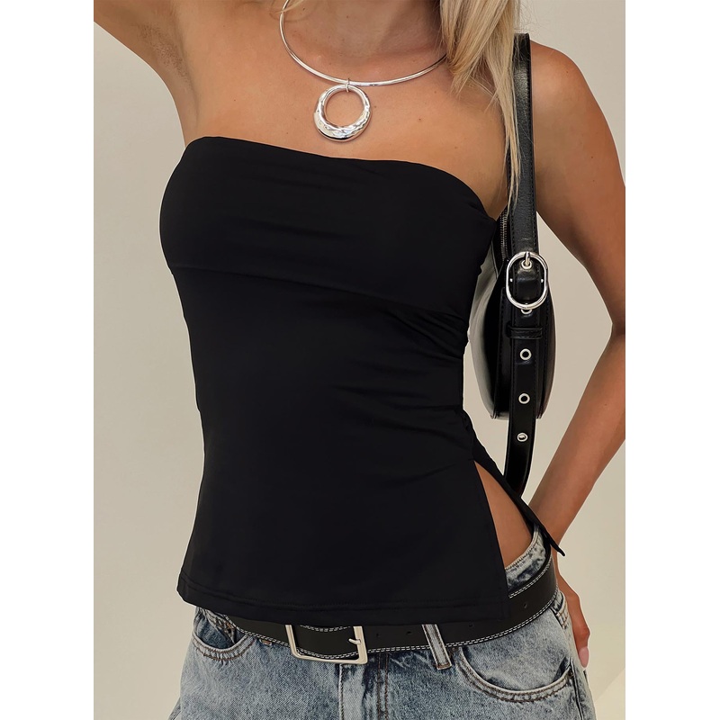 Strutter Strapless Top Black