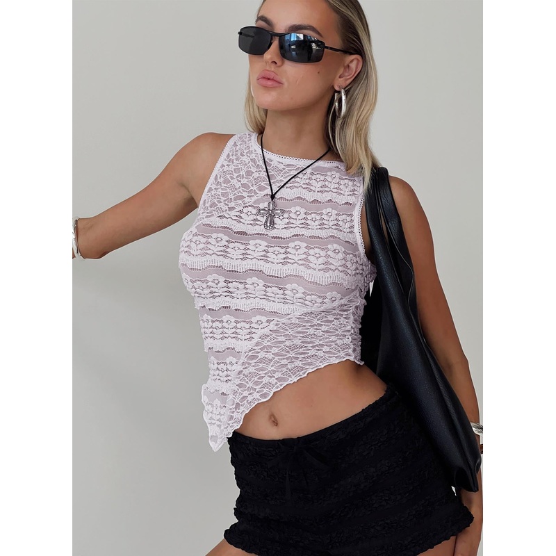 Tavison Lace Top Pastel Purple