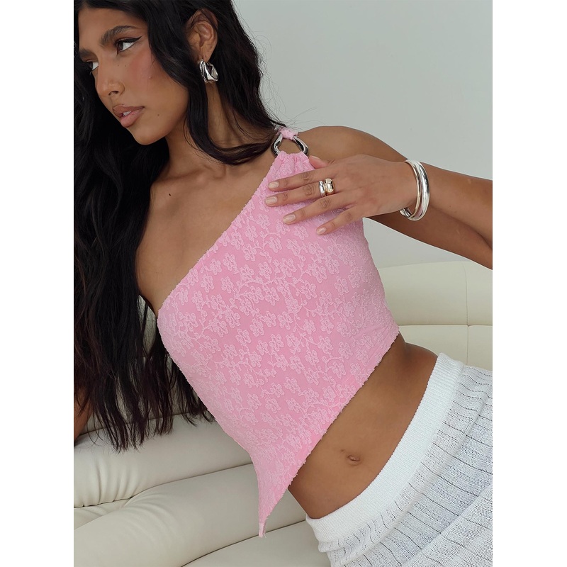 Toomba One Shoulder Top Pink