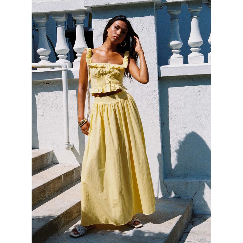 Valerio Maxi Skirt Yellow