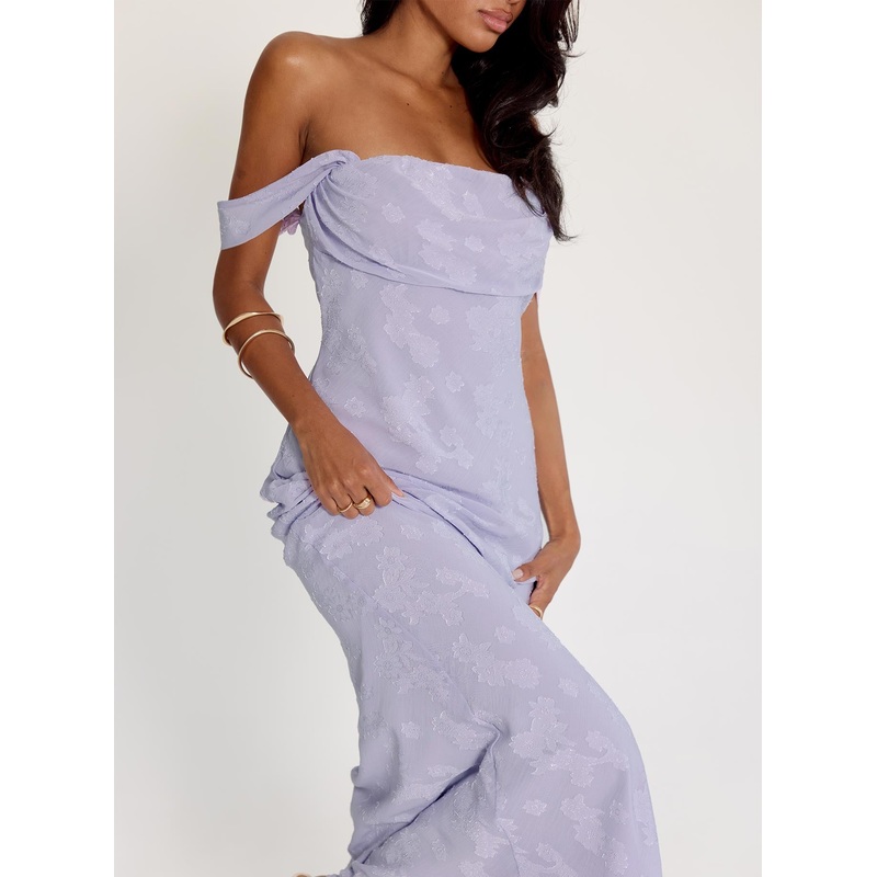 Azura Off The Shoulder Maxi Dress Lilac