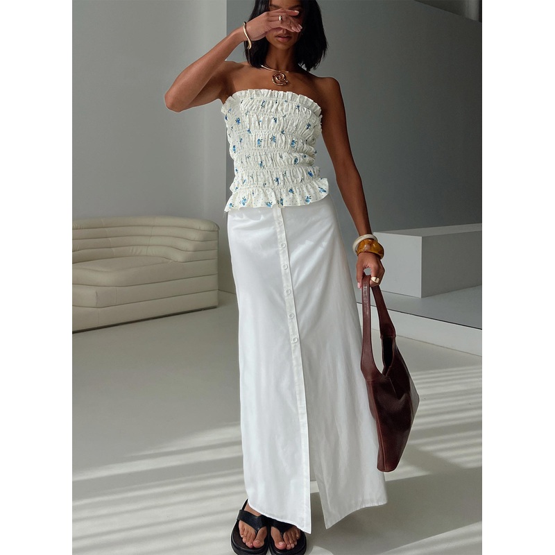 Jasmira Maxi Skirt White