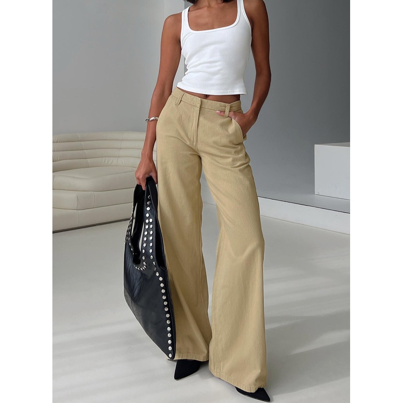 Latitude Wide Leg Pant Beige