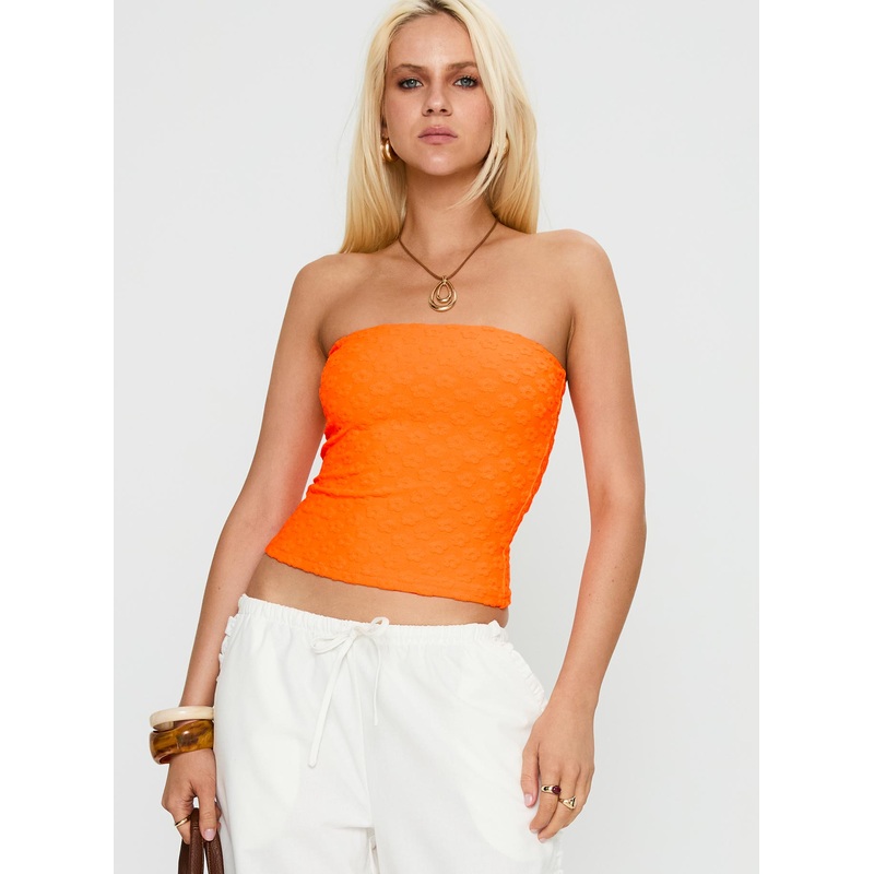 Coolada Strapless Top Orange