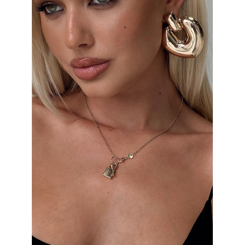 Lock & Key Necklace Gold