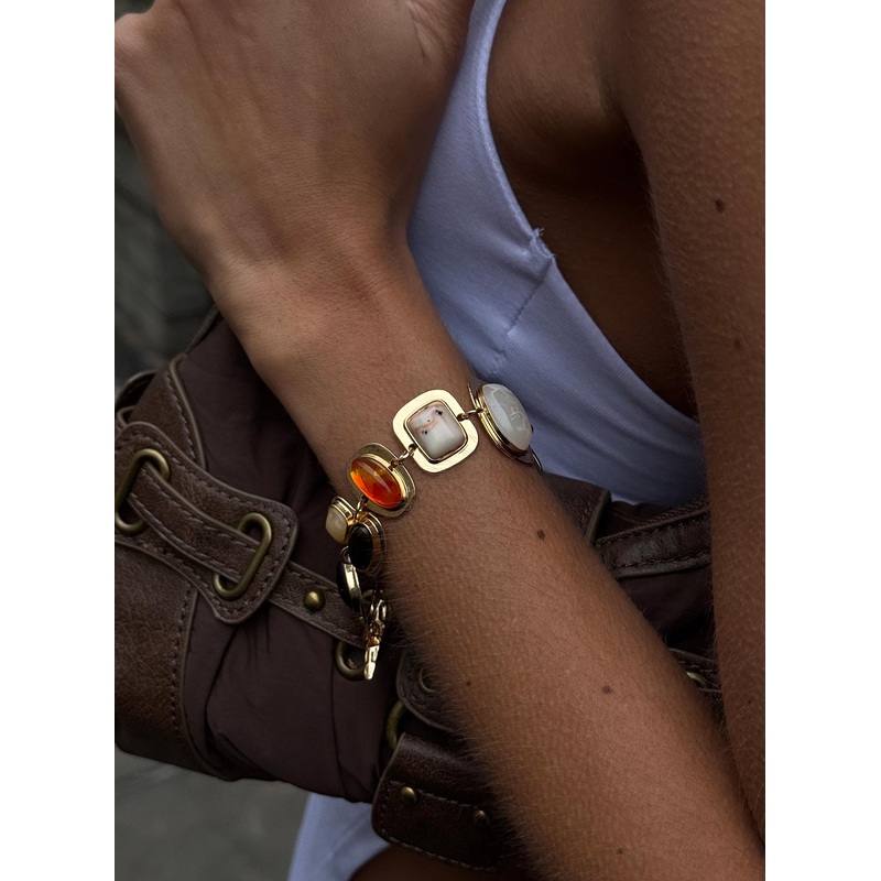Show Off Gemstone Bracelet Gold