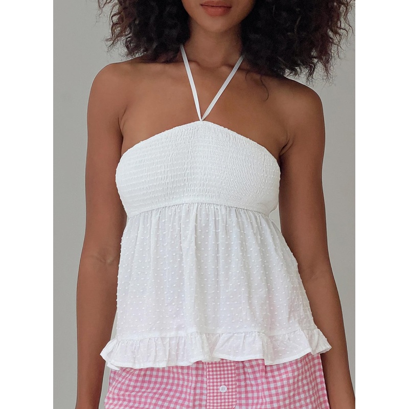 Be Your Girl Strapless Top White
