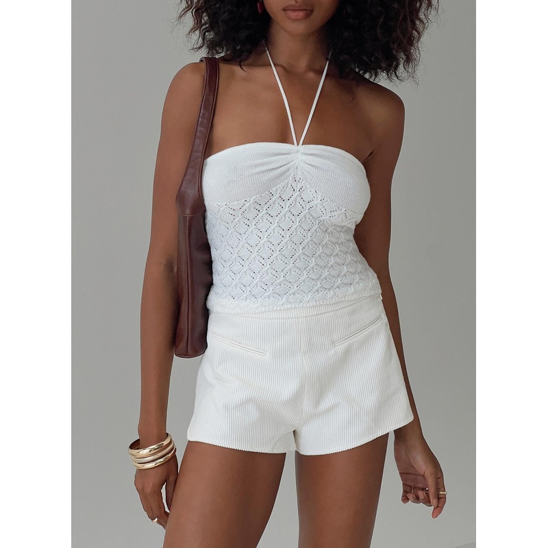 Grigio Cord Shorts Ivory