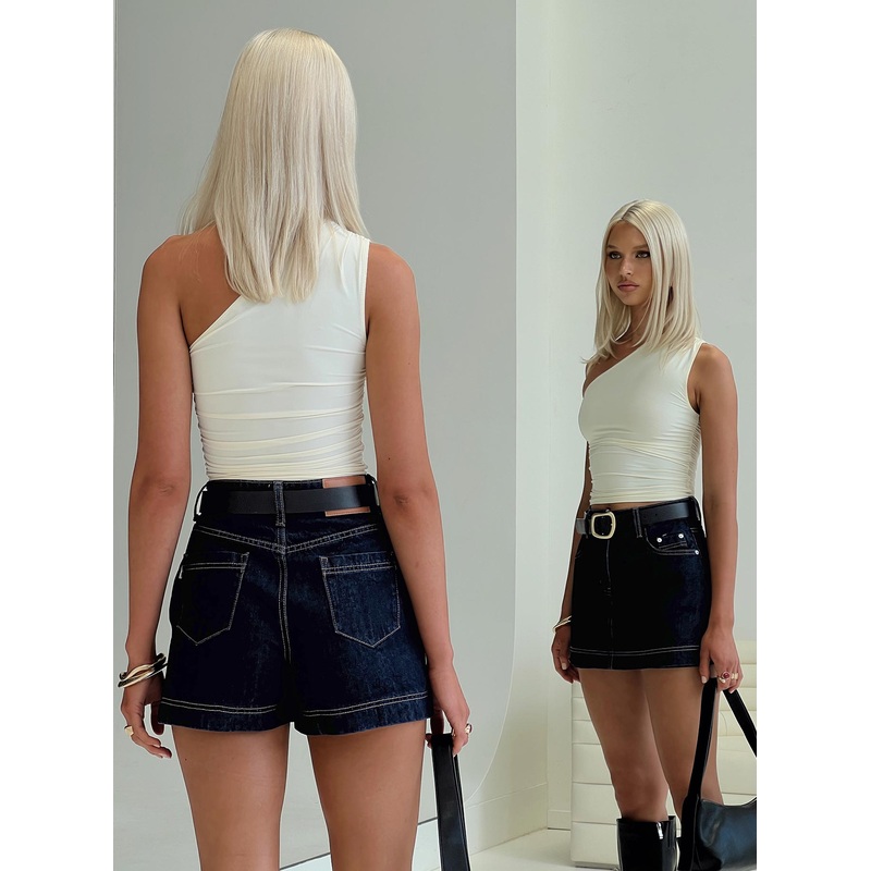 Heuston Denim Skort Dark Wash Lower Impact