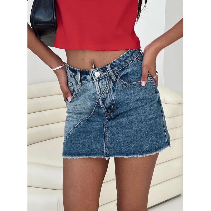 Jellicoe Spliced Denim Skirt Multi Wash Lower Impact