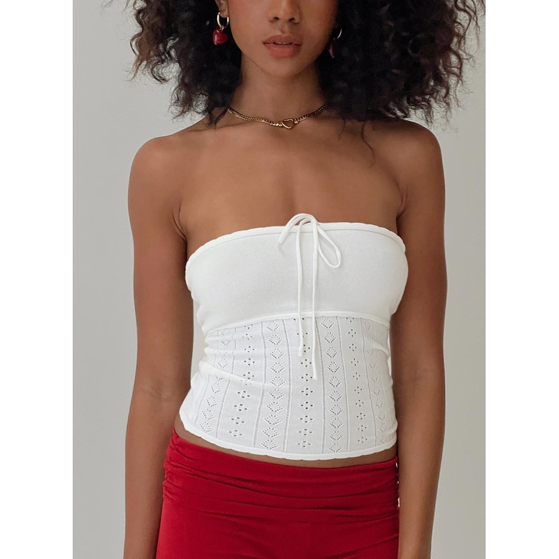 Seona Strapless Top White