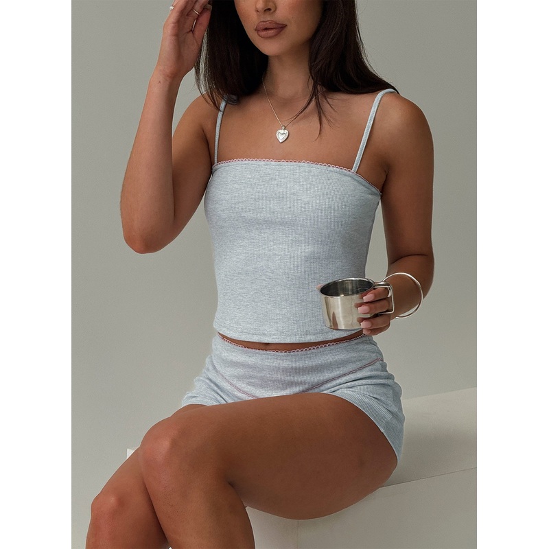 Unfolding Rib Sleep Set Grey Marle