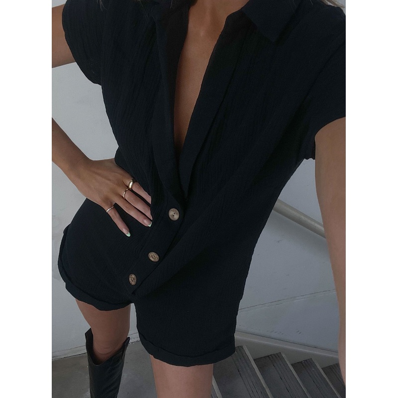 Vixen Romper Black Petite