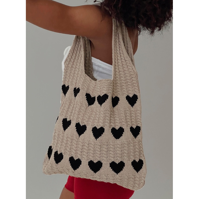 You've Got The Love Crochet Bag Beige