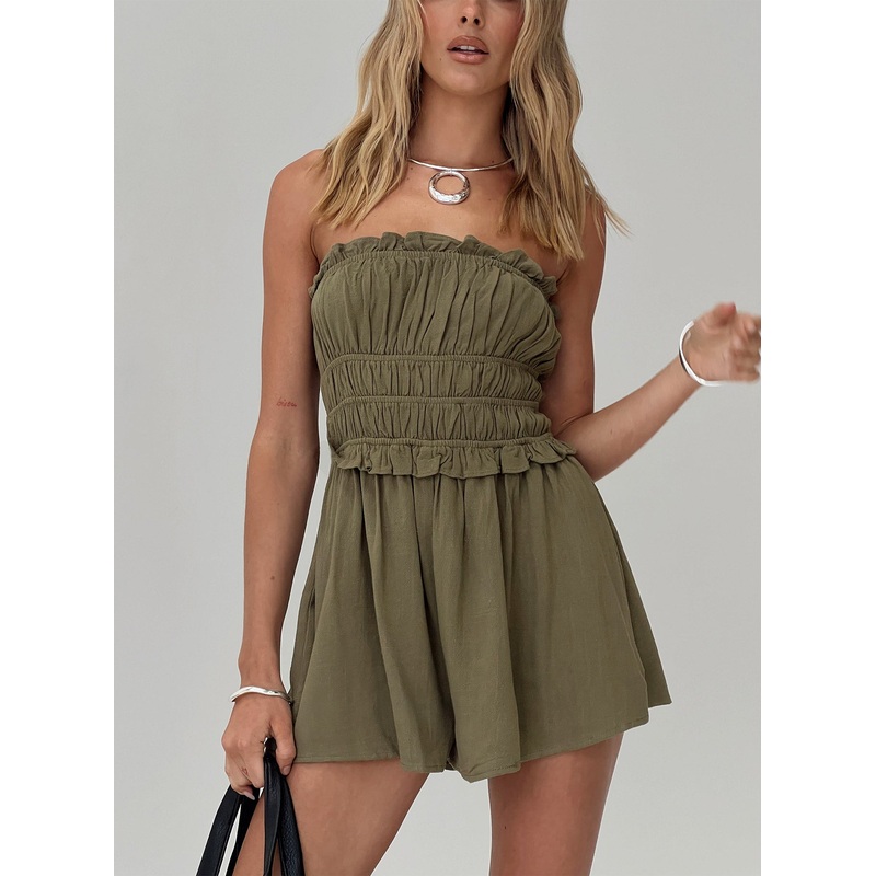 In Wonderland Romper Sage