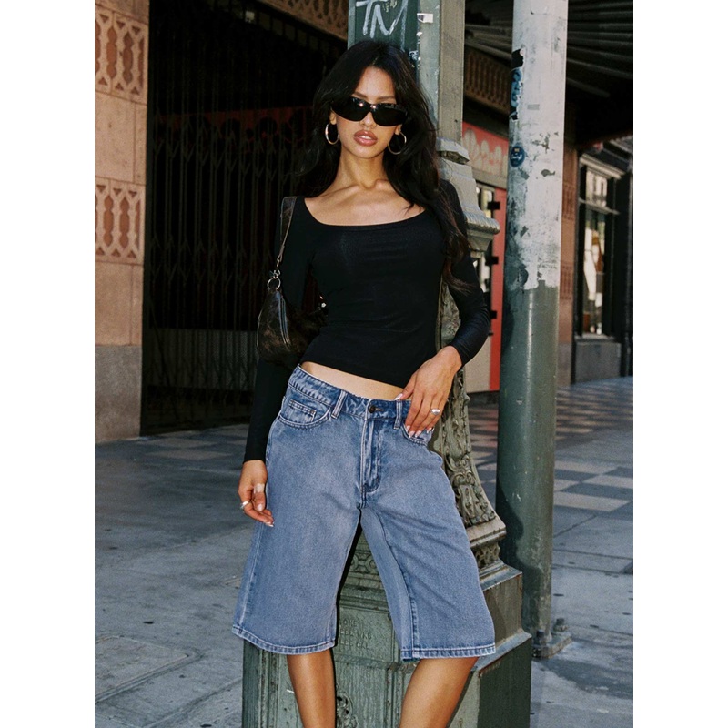Kurt Denim Culottes Acid Wash
