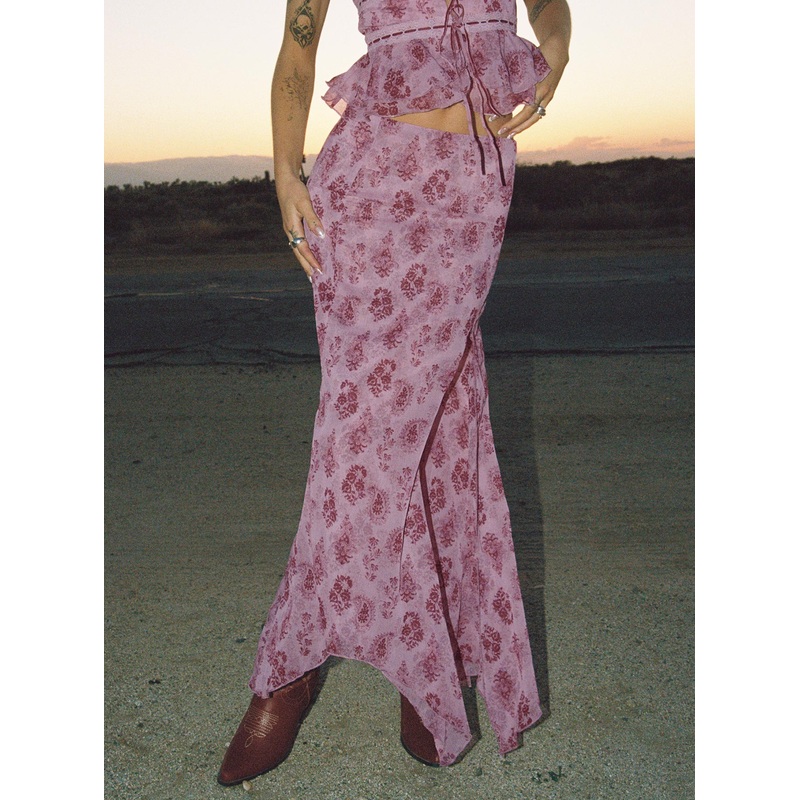 Nikolise Maxi Skirt Purple Petite
