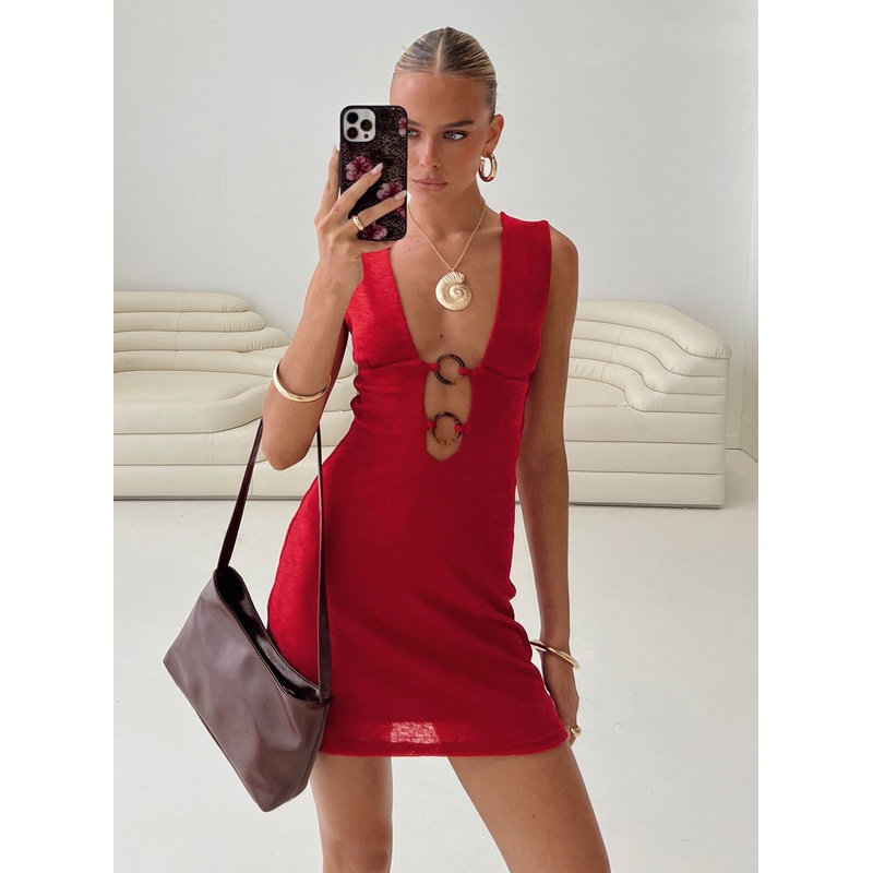 Steward Mini Dress Red