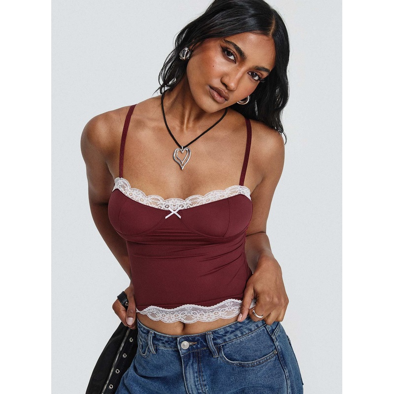 Top Model Cami Burgundy