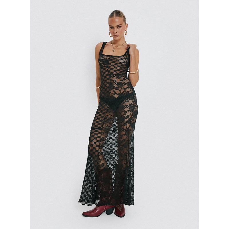 Zhara Lace Dress Black