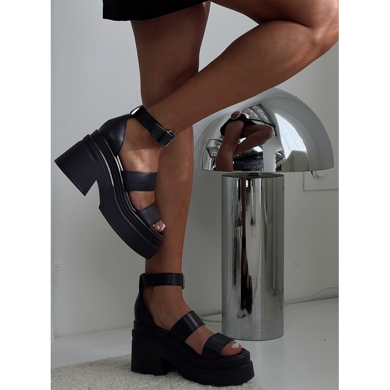 Adelle Platform Heels Black