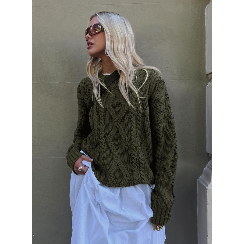 Anaya Oversized Sweater Olive