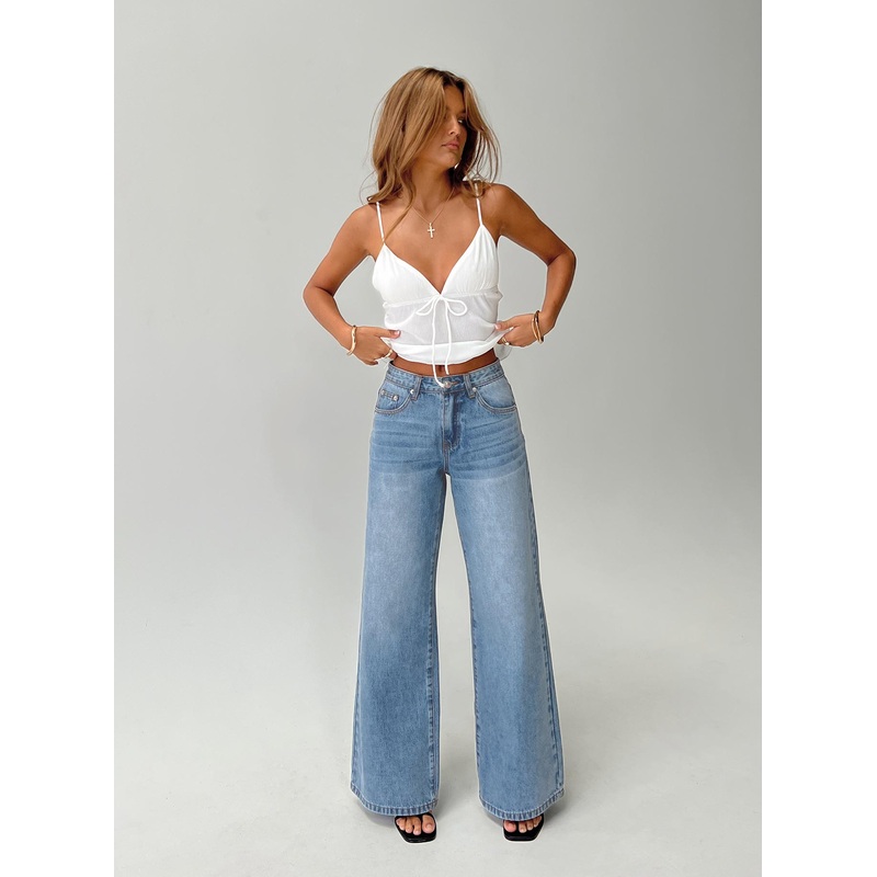 Colemane Mid Rise Denim Jeans Angel Blue