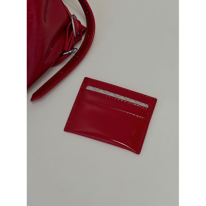 Jakari Card Holder Patent Red