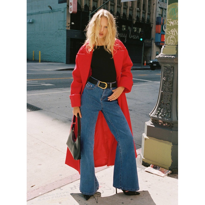 Lucille High Rise Flare Leg Jeans Mid Wash