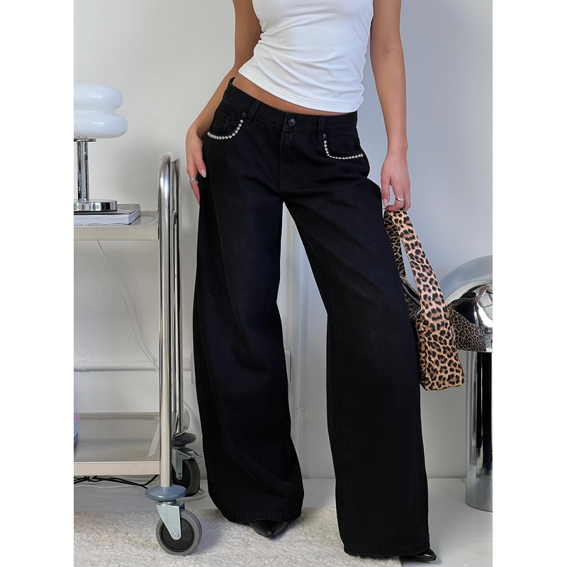 Pearlisle Baggy Jeans Black