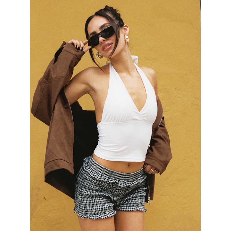 Whimsy Halter Top White