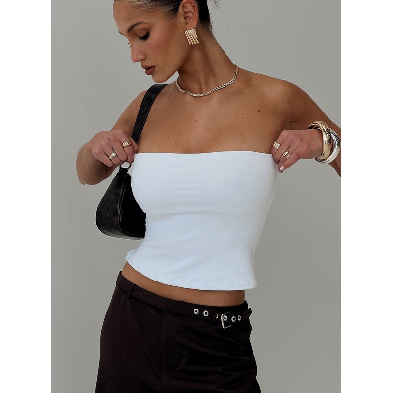 Aurorah Strapless Top White