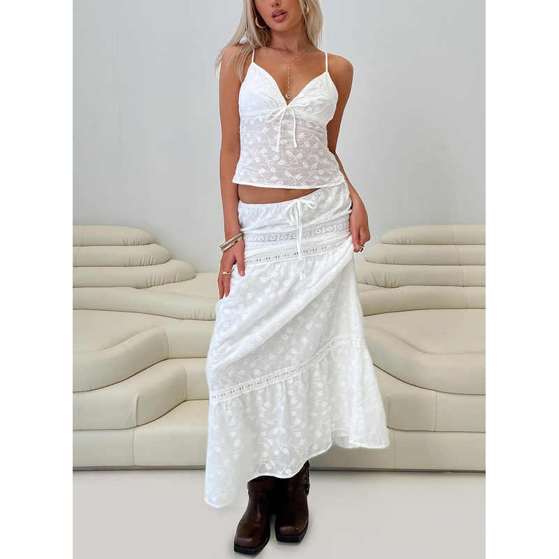 Eivan Maxi Skirt White