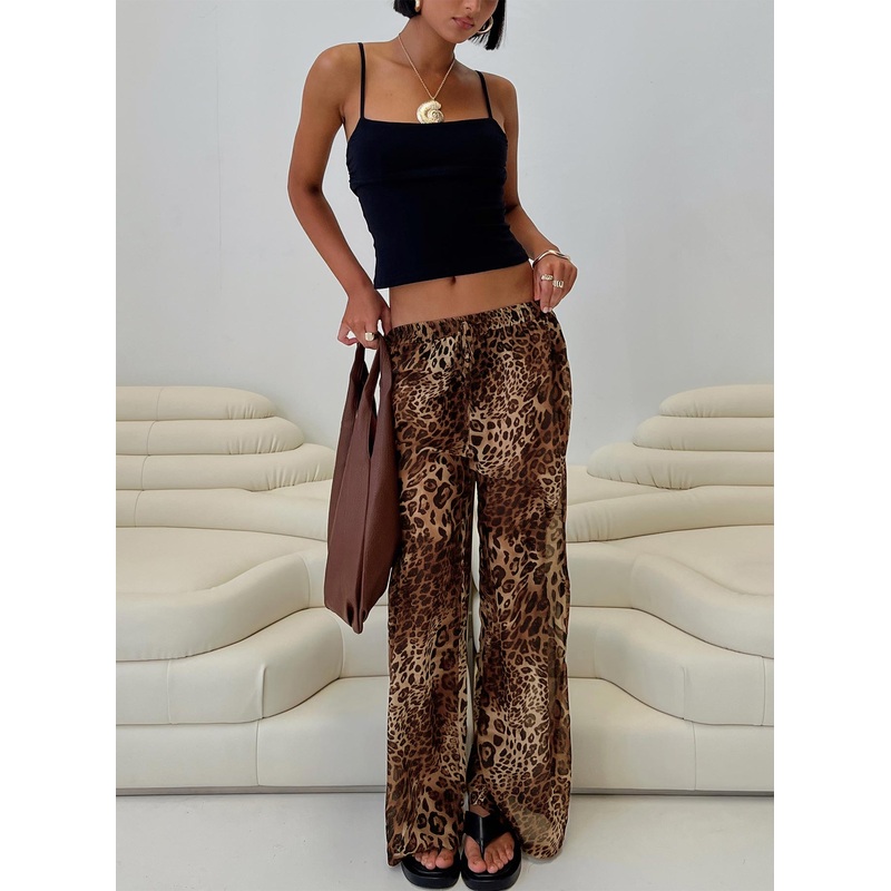 Fyre Wide Leg Pant Leopard